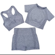 Women 3 Piece Set Floral Bandage Crop Top Shorts Summer Outfits Jumpsuit