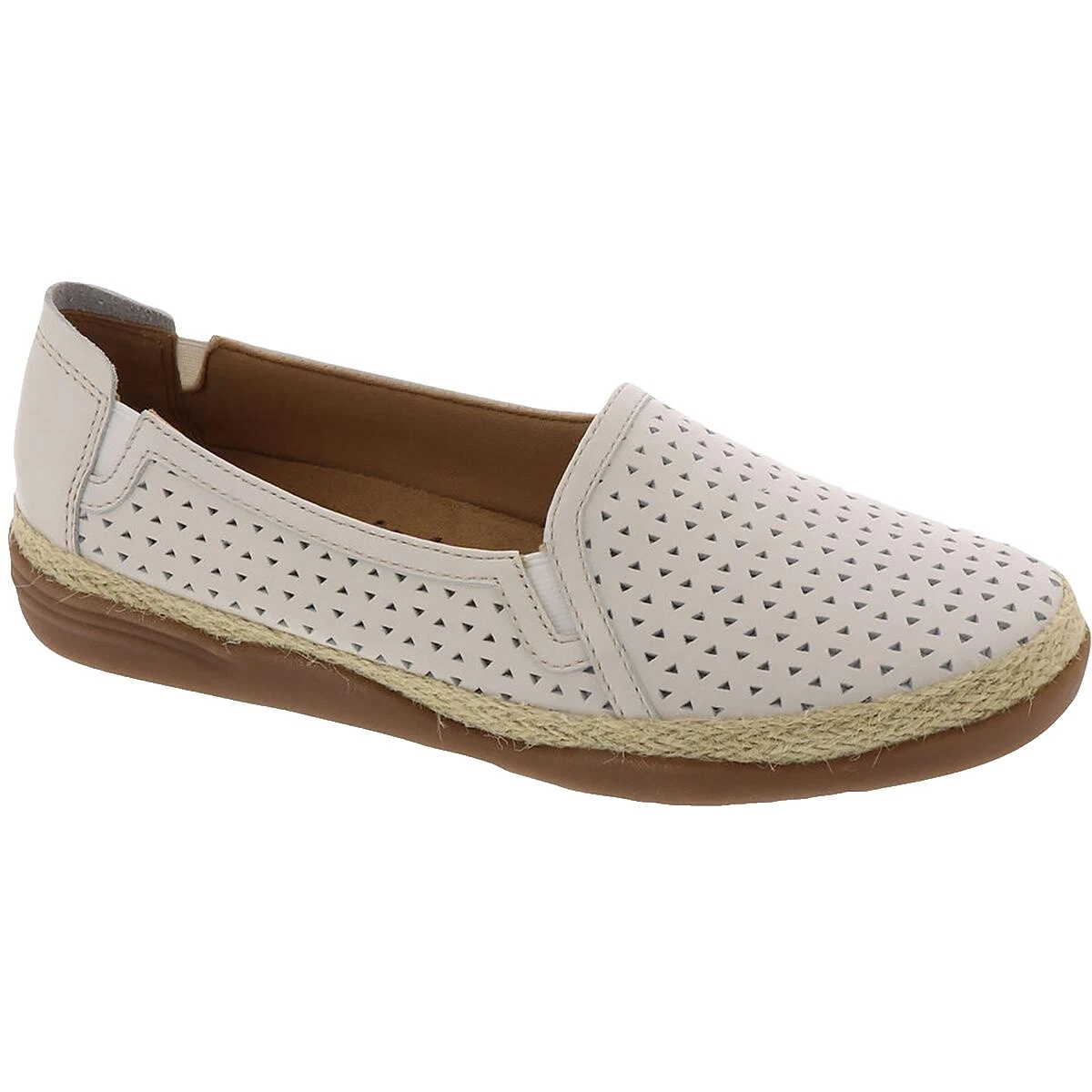 Туфли на плоской подошве Clarks белые для женщин