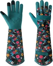 Gardening Gloves for Women, Breathable Long Garden Gloves with Grip, Thorn-Proof