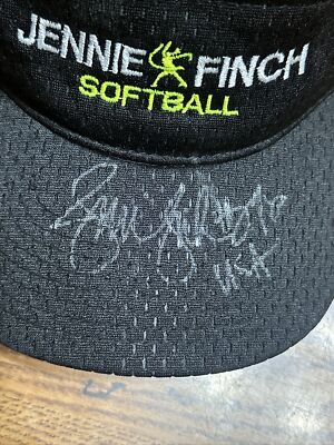 Autographed/signed JENNIE FINCH Visor Hat.  Black Jennie Finch USA Softball Signed 8x10 Glossy Photo JSA  main image 3