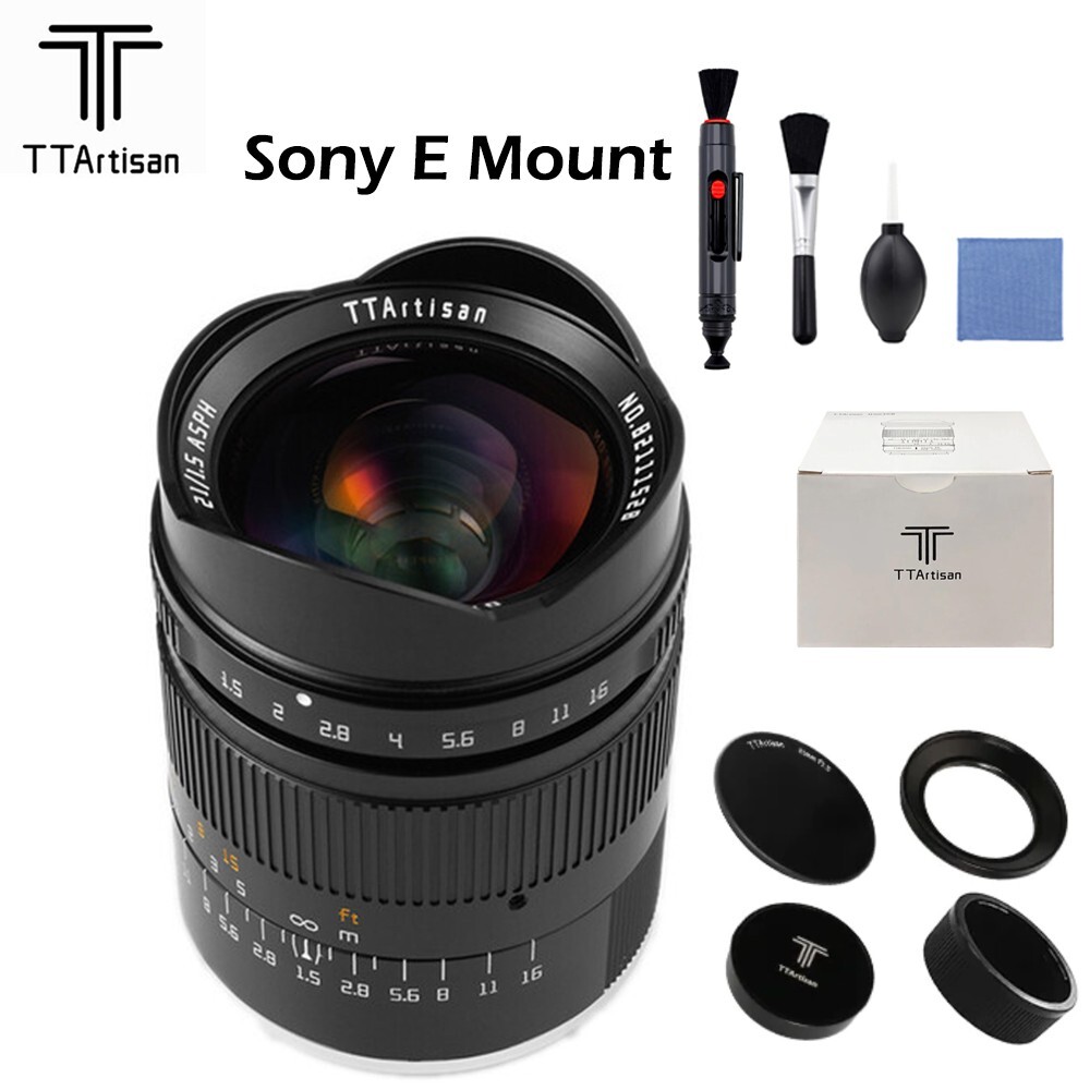 TTArtisan 21mm Full Frame Wide Angle Lens E Mount For Sony A7
