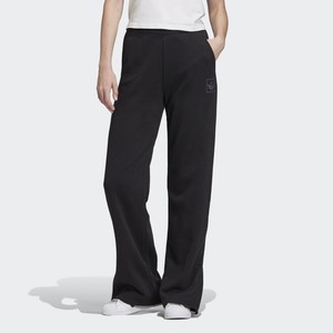 adidas originals fakten wide leg track bottoms in black