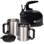 Valiant Portable Camping Kettle with Mugs | Insulated Twin Mugs | Lightweight