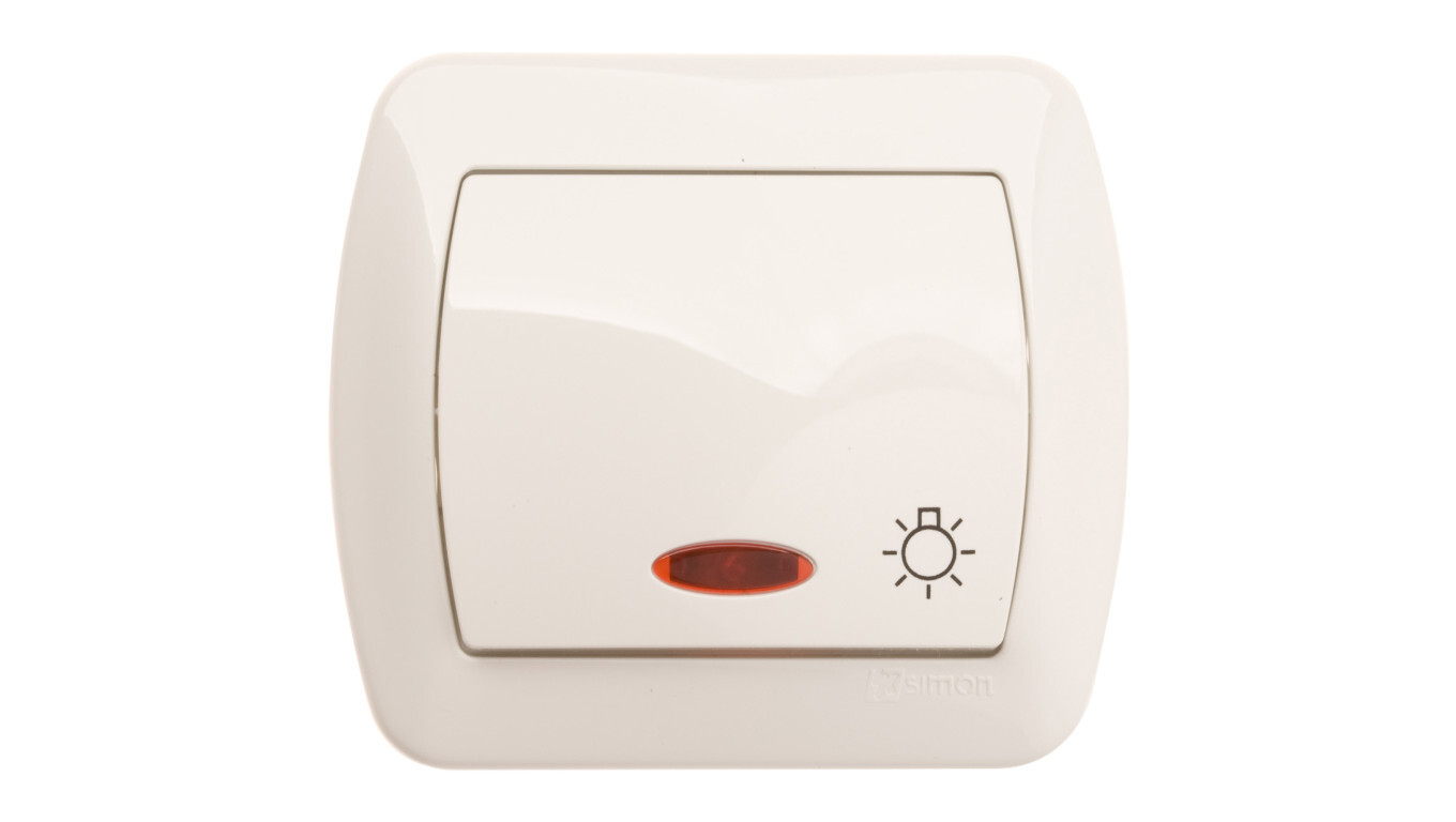 Simon Akord Button /light/ with backlight white AS1L/11 /T2UK