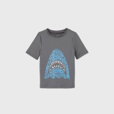 Toddler Boys' Shark Graphic Short Sleeve Rash Guard - Cat Jack - Size 18M