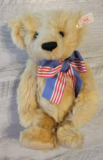 1998 STEIFF TEDDY ROOSEVELT 140TH CELEBRATION TEDDY BEAR 665462 w/ GLASSES