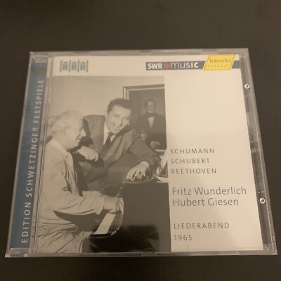 Liederabend 1965 (Schubert, Schumann, Beethoven) Wunderlich, Giesen CD Neu