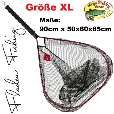 FLADEN Maxximus gummierter Watkescher XL - Wat Kescher Meerforelle Hecht Zander