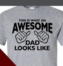 Awesome DAD Looks Like Mens T-Shirt Gift for Father Large Size