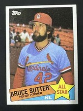 1985 Topps Baseball Bruce Suter Cardinals All-Star 72