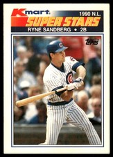 Ryne Sandberg 1990 Topps Kmart Super Stars #2 Chicago Cubs FREE SHIPPING