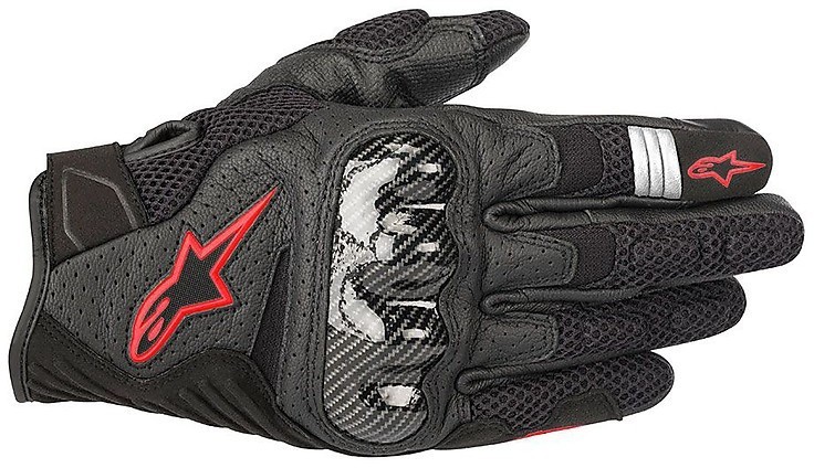 Guantes De Moto Alpinestars SMX-1 Air V2 - Negro/Rojo Fluo 35705181030