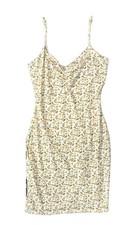 Windsor Women’s Floral Mini Dress Medium Yellow Spaghetti Strap Summer NWOT
