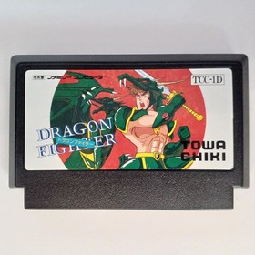 Dragon Fighter Famicom NES TCC-1D Cartridge w/ Box Manual Towachiki