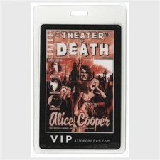 Alice Cooper 2010 Theater of Death Tour VIP Laminated Backstage Pass