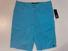 New Quiksilver Boys Youth Walk Shorts Boardshort 12/26 VTG Minie Road 18  Teal