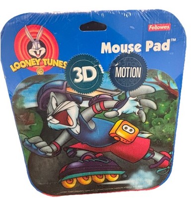 Vintage Bugs Bunny Computer Mouse Pad 3D Plus Motion 1998-Sealed - Looney Tunes