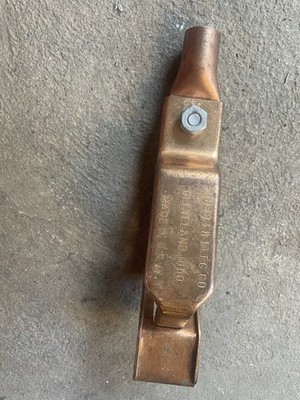 Vintage Mueller # 33C   The Big Brute  Solid Copper 300 Amp Welding Ground Clip 