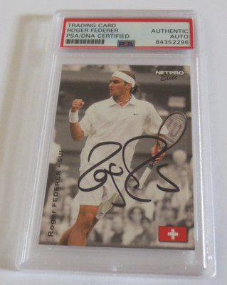 Roger Federer signed autographed PSA /DNA slabbed 2003 Netpro Elite Rookie RC S2
