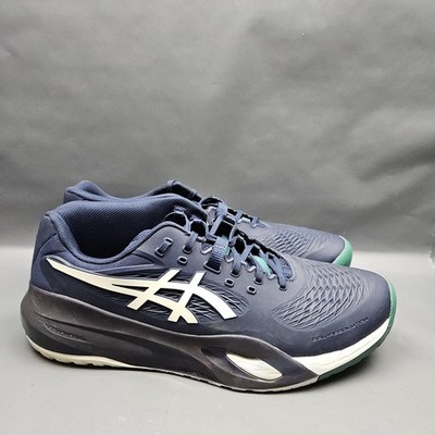 ASICS GEL-Resolution X Tennis Shoes Mens Size 12.5 Wide Blue Pickleball Sneakers