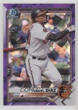 2021 Bowman Sapphire Chrome Prospects Purple Refractor 12/20 Yusniel Diaz 2o7