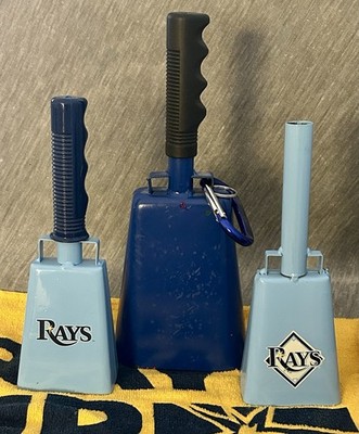Tampa Bay Rays Tropicana Field Cowbell lot 3 With Handles Tropicana Field