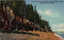 POSTCARD ARCADIA NATIONAL PARK MAINE THE OVENS BAR HARBOR MT. DESERT ISLAND