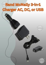 Rand McNally 3-in-1 Charger AC, DC, or USB  New Sealed