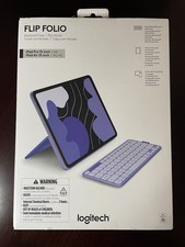 Logitech Flip Folio Keyboard Case iPad Pro/Air 13" Bluetooth Purple/White