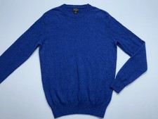 J. Crew Cashmere Crewneck Sweater Royal Blue Mens Size Small BE895 Preppy