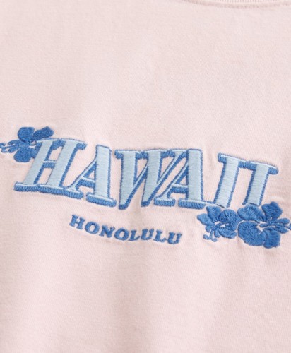 HOLLISTER MEN'S XL PINK HAWAII SHORT SLEEVE TEE SHIRT 100% HEAVY COTTON NWT - Picture 4 of 4