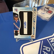 2021-22 Upper Deck SP Game Used K'Andre Miller Rangers Auto Patch DDM 10/35