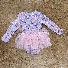 POSH PEANUT Philomena Tulle Bodysuit Dress 18-24 m NWOT
