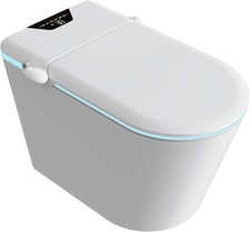 Intelligent Smart Toilet Bidet Heated Seat Dryer Foot Sensor LED Blackout Flush