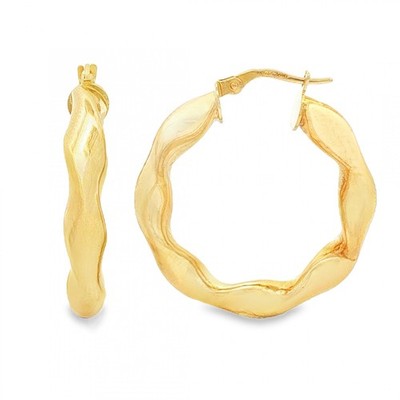 Dreh-Creolen 9 kt Gelbgold - 5 x 31 x 30 mm - 2,3 g