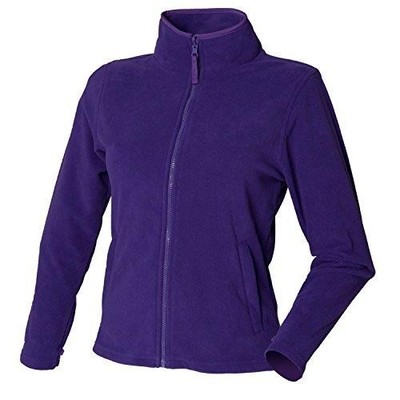 Henbury Ladies Womens SCHWARZ GRAU LILA PINK BLAU Micro Fleece Full Zip Jacke