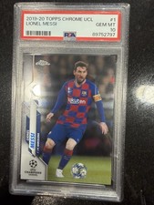 2019 Topps Chrome UEFA Champions League Lionel Messi #1 PSA 10 GEM MINT