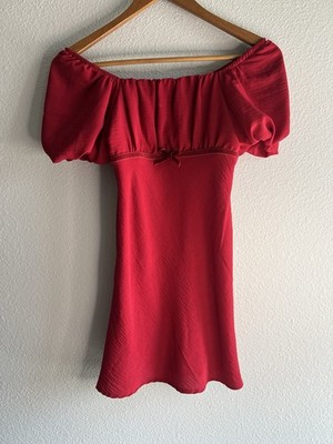 Originality Juniors XL Red Emma Bow Mini Dress