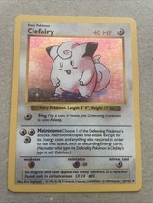 1999 Pokemon TCG Clefairy Base Set Shadowless Holo Rare 5/102 Vintage