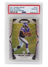 Dalvin Cook 2017 Panini Prizm 231 BLUE WAVE Prizm RC Card (#67/149) PSA 10 GM MT