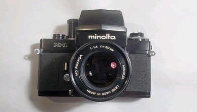 Minolta X-1/XK/XM SLR AE Finder + MINT 50mm f1.4 Lens - FULLY WORKING