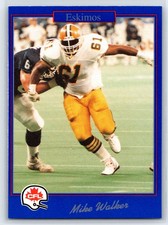 1991 JOGO CFL Mike Walker Edmonton Eskimos #7