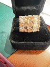 LADIES COCKTAIL RING GOLD TONE SIZE 5 — photo 2