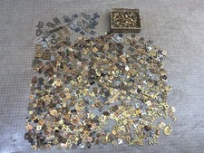 Lot of VTG Small Brass Letters Numbers Blanks Parts For Badge Medals Pins Ribbon