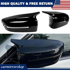 Gloss Black M Style Mirror Cover Cap Replacement For 2019-2022 BMW G20 320i 330e