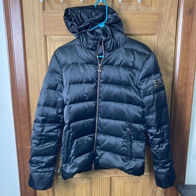 EMPORIO ARMANI EA7 Light Weight Puffer Jacket Size Medium Black