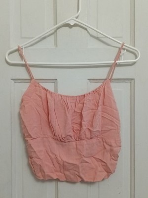 NWT Final Touch Women s Smocked  Crop Top - Size Medium -  Made in USA Blouse C8