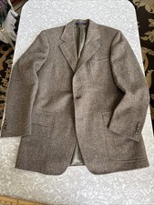 Vintage Polo Ralph Lauren Tweed Jacket Wool 43 L 42 L MiUSA Blazer Taupe