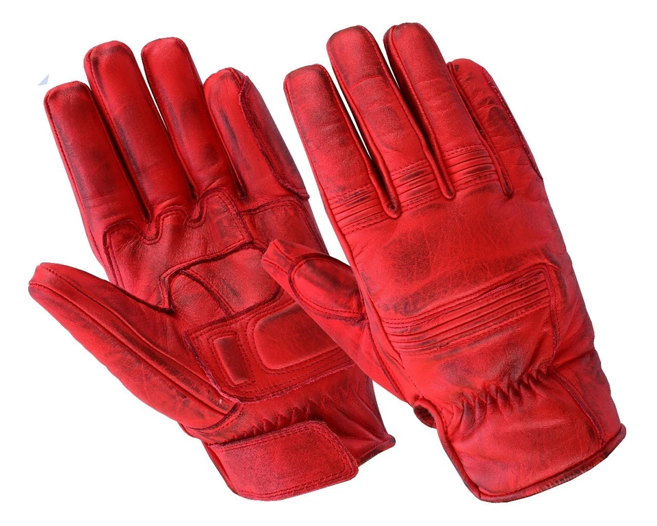 Men's Premium Leather Designer Motorcycle Gloves - Full Finger Outdoor Sports - Image 4 of 4