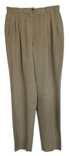Vtg Giorgio Armani Le Collezioni Crepe Pants Trousers Light Brown Italy 46 US 12